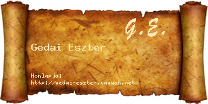 Gedai Eszter névjegykártya